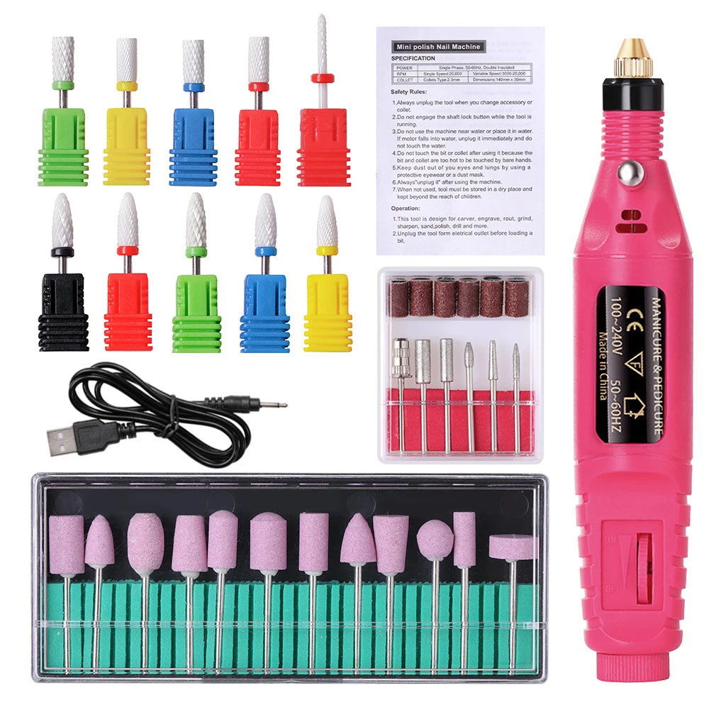 Power Tools Sander - LINMANDA Set mesin bor kuku elektrik,