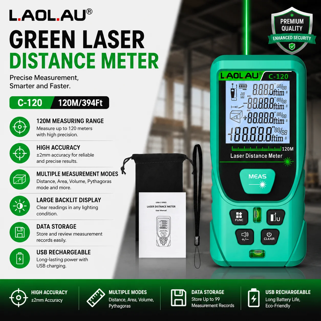 LAOLAU Pengukur Jarak Laser Di - Power Tools That Are Green ulasan dan harga