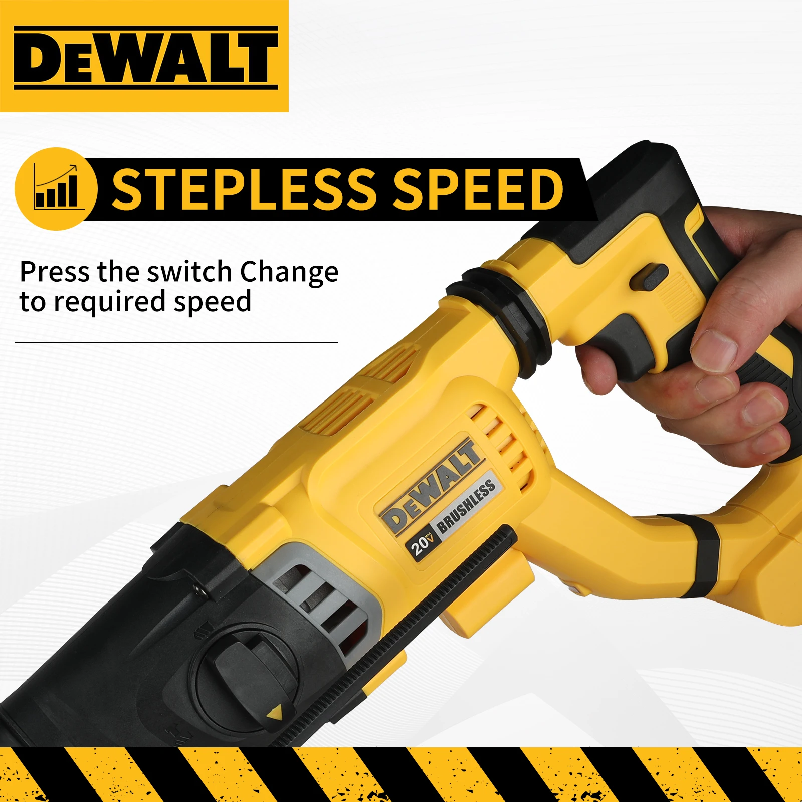 Promo Panas DEWALT 20V Brushle - Hammer Drill Sds ulasan dan harga